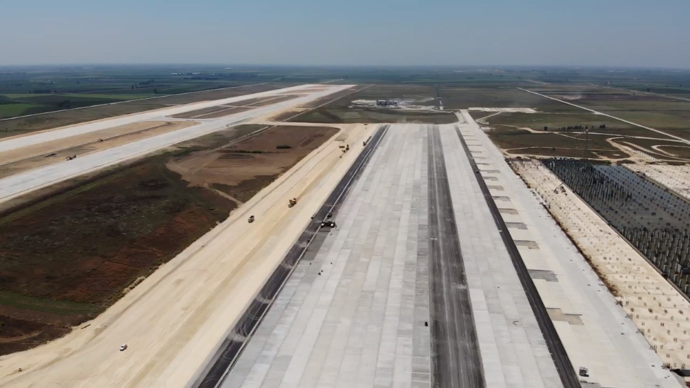 Çukurova Bölgesel Havalimanı havadan görüntülendi