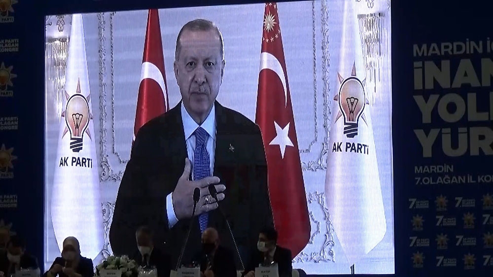 Cumhurbaşkanı Erdoğan, AK Parti Mardin 7. Olağan İl Kongresine bağlandı