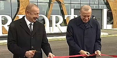Cumhurbaşkanı Erdoğan Azerbaycan'da: Fuzuli Uluslararası Havalimanı açıldı