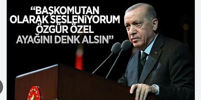 Cumhurbaşkanı Erdoğan: Başkomutan olarak söylüyorum! Ayağını denk al