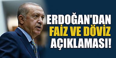 Cumhurbaşkanı Erdoğan'dan faiz ve döviz açıklaması