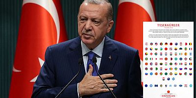 Cumhurbaşkanı Erdoğan’dan Taziyelerini İleten Tüm Ülkelere Teşekkür Mesajı