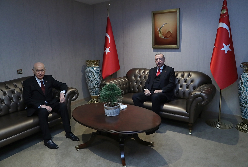 Cumhurbaşkanı Erdoğan, Devlet Bahçeli ile bir araya geldi
