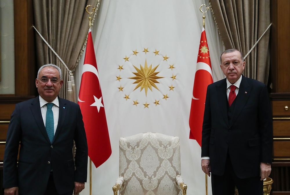 Cumhurbaşkanı Erdoğan, DSP Genel Başkanı Aksakal’ı kabul etti