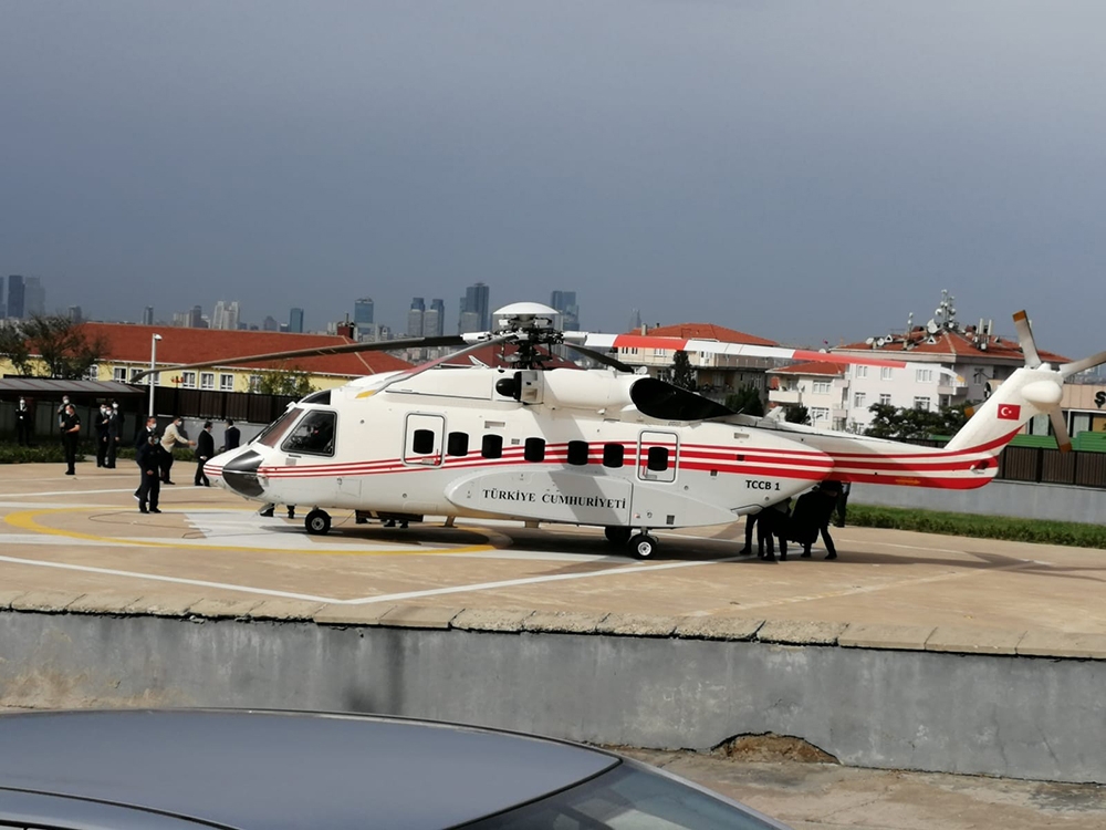 Cumhurbaşkanı Erdoğan Fatih sondaj gemisini ziyaret için helikopterle İstanbul’dan ayrıldı