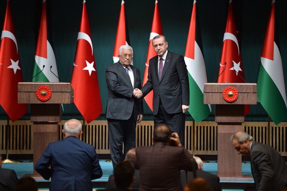 Cumhurbaşkanı Erdoğan Filistin Devlet Başkanı Mahmud Abbas ile görüştü