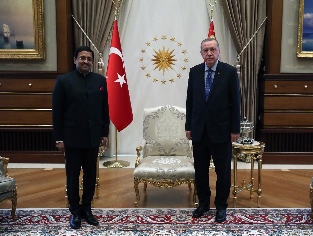 Cumhurbaşkanı Erdoğan, Hindistan Büyükelçisini kabul etti