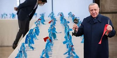 Cumhurbaşkanı Erdoğan'ın açılışlarda kullandığı makaslar dev bir koleksiyona dönüştü