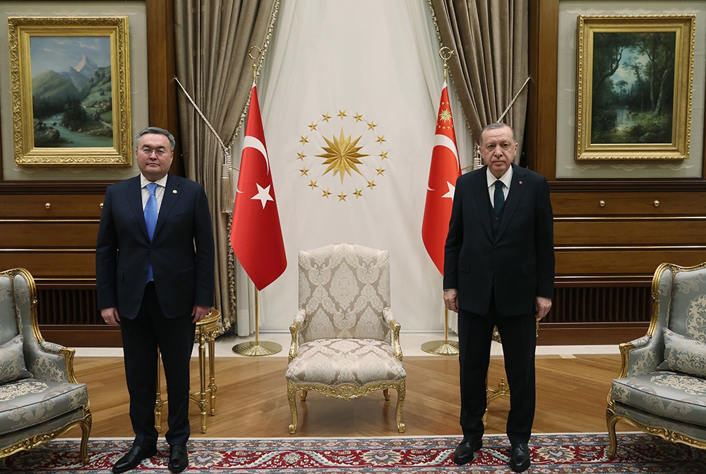 Cumhurbaşkanı Erdoğan, Kazakistan Başbakan Yardımcısı Tileuberdi’yi kabul etti