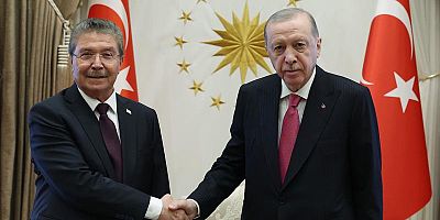Cumhurbaşkanı Erdoğan, KKTC Başbakanı Üstel'i kabul etti