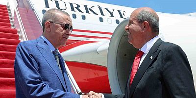 Cumhurbaşkanı Erdoğan, KKTC’de resmi törenle karşılandı