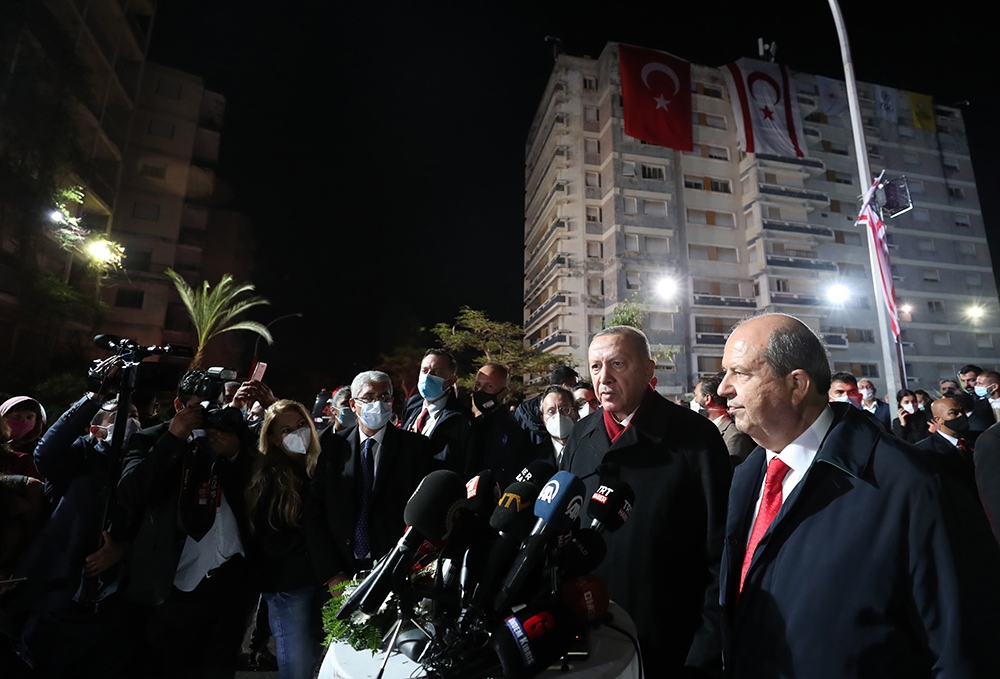 Cumhurbaşkanı Erdoğan, KKTC’de Maraş’ı ziyaret etti