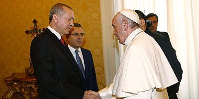 Cumhurbaşkanı Erdoğan, Papa ile Filistin'i görüştü
