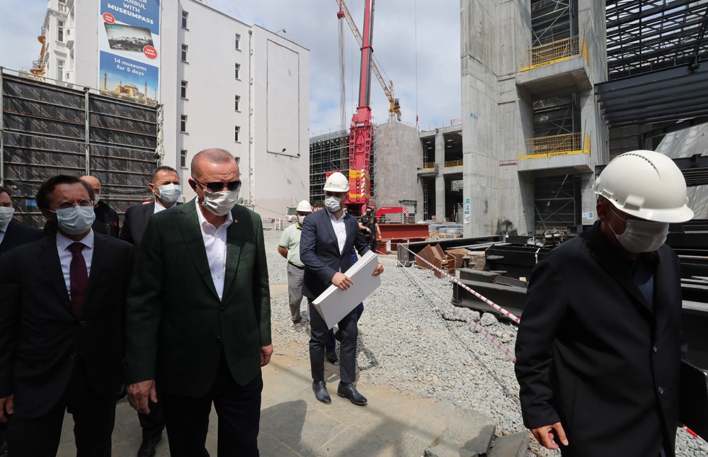 Cumhurbaşkanı Erdoğan, Taksim Camii ve AKM’de incelemelerde bulundu