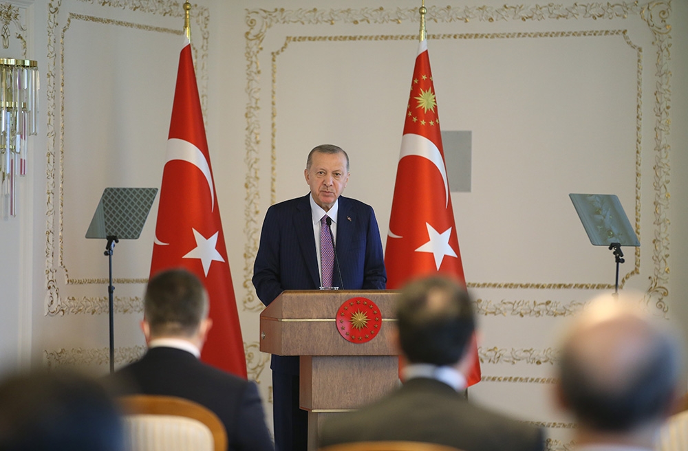 Cumhurbaşkanı Erdoğan TİM heyeti kabulü devam ediyor