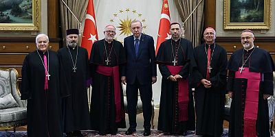 Cumhurbaşkanı Erdoğan Türkiye Katolik Episkoposlar heyetini kabul etti