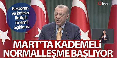 Cumhurbaşkanı Erdoğan yeni Covid-19 kararlarını açıkladı