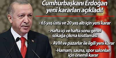 Cumhurbaşkanı Erdoğan yeni kararları açıkladı!