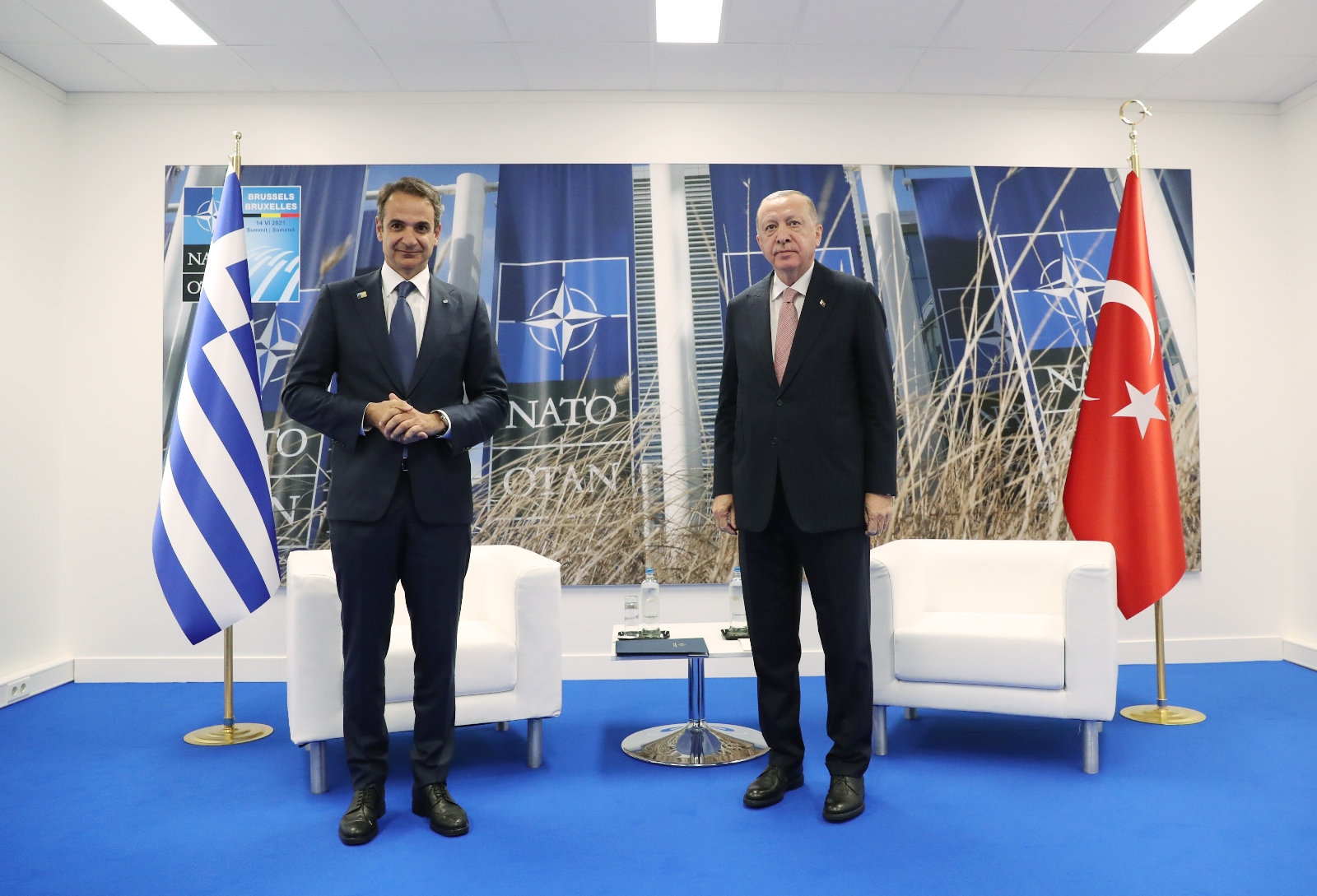 Cumhurbaşkanı Erdoğan, Yunanistan Başbakanı Miçotakis İle Görüştü
