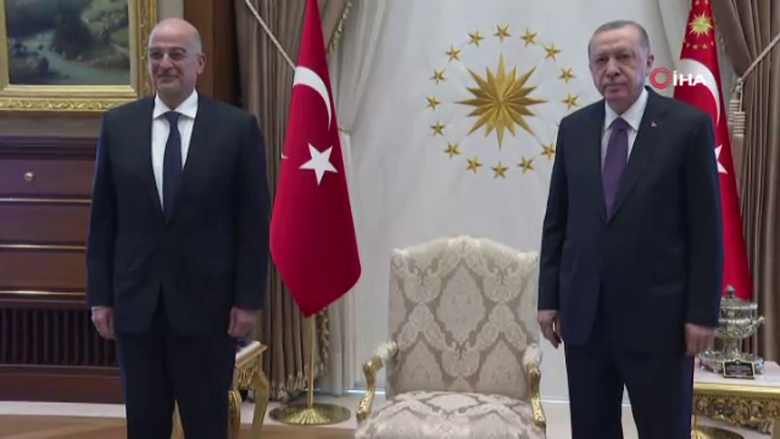 Cumhurbaşkanı Erdoğan, Yunanistan Dışişleri Bakanı Dendias’ı kabul etti