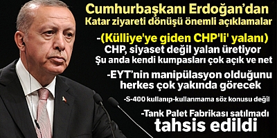 Cumhurbaşkanı Erdoğandan Flaş Açıklamalar