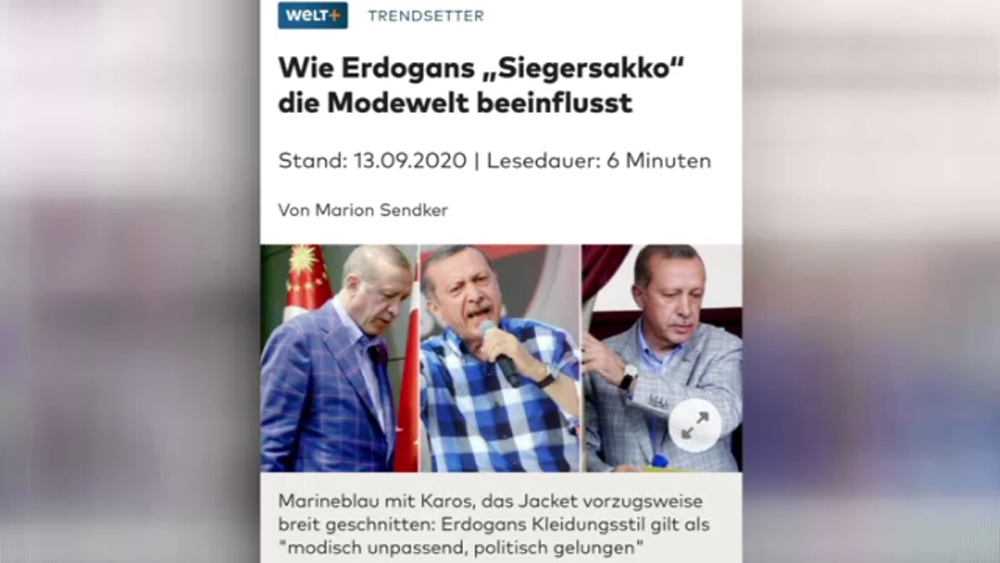 Cumhurbaşkanı Erdoğan’ın “ceketi” Alman Welt gazetesine haber oldu