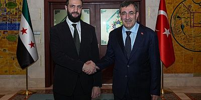 Cumhurbaşkanı Yardımcısı Yılmaz, Suriye Cumhurbaşkanı Şara ile görüştü