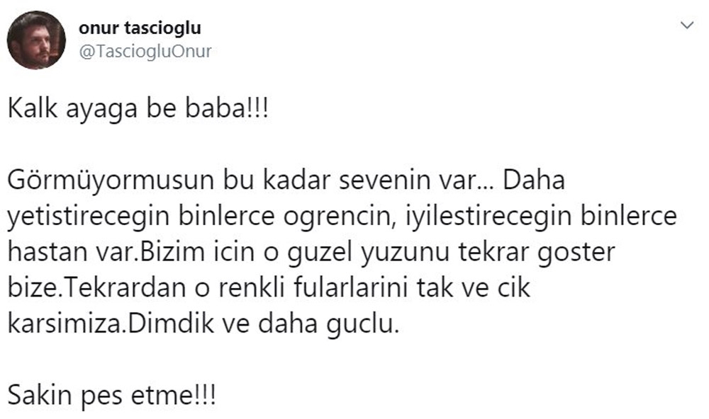 Dahiliye Profesörü Cemil Taşcıoğlu’nun oğlundan duygulandıran paylaşım