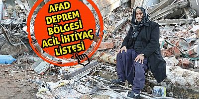 Deprem bölgeleri için öncelikli ihtiyaç malzemeleri neler?