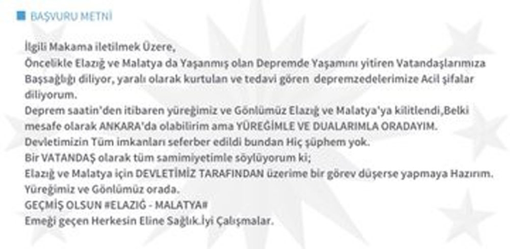Depremden sonra CİMER’e destek mesajı yağdı