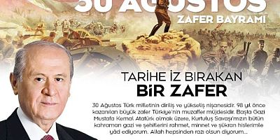 Devlet Bahçeli'den 30 Ağustos mesajı