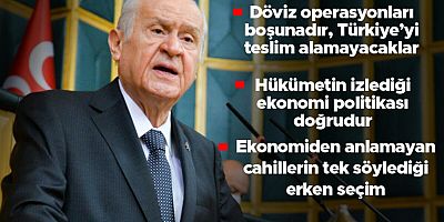 Devlet Bahçeli'den erken seçim açıklaması