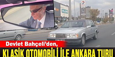 Devlet Bahçeli, klasik otomobiyle genel merkeze gitti