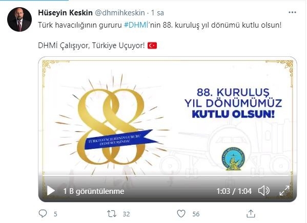 DHMİ, 88. yaşını kutluyor