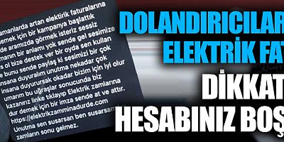 Dikkat tüm hesabınız boşaltılabilir! Dolandırıcıların hedefinde elektrik faturaları var!