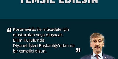 DİYANET’TE BİR ÜYEYLE TEMSİL EDİLSİN