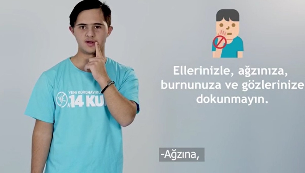 Down sendromlu 14 çocuk, korona virüsle mücadeleye karşı 14 kuralı anlattı