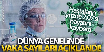 Dünya genelindeki Covid-19 hastalarının yüzde 2,07'si hayatını kaybetti