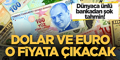 Dünyaca ünlü bankadan şok tahmin! Dolar-euro bu kadar olacak