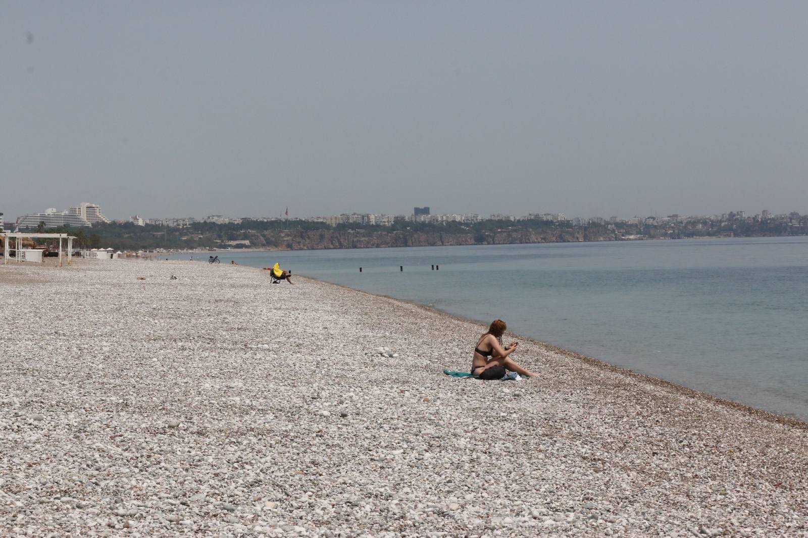 Dünyaca ünlü sahilde şaşırtan manzara