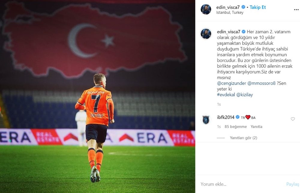 Edin Visca’dan bin aileye erzak yardımı