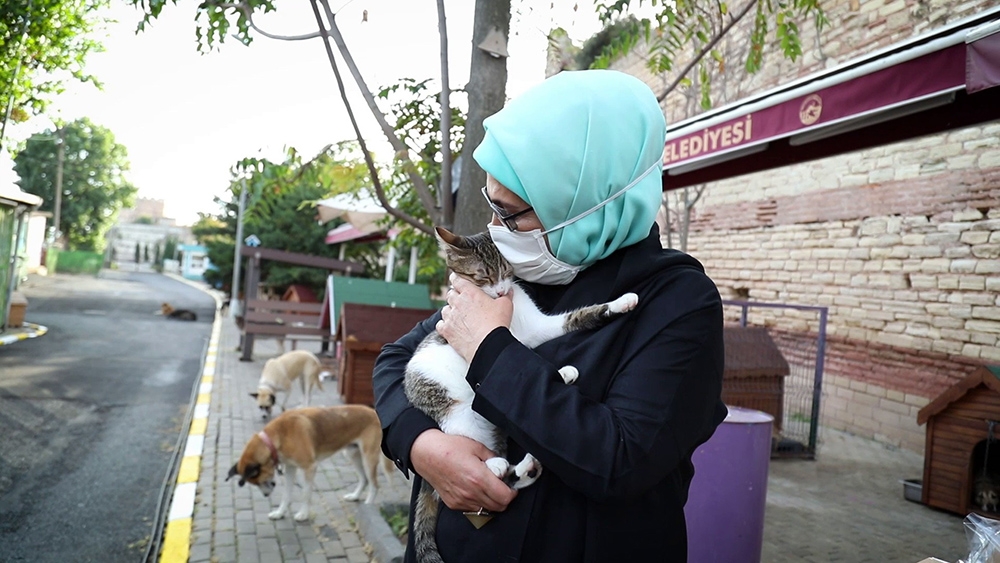 Emine Erdoğan, barınaktaki ’Leblebi’ isimli engelli köpeği sahiplendi