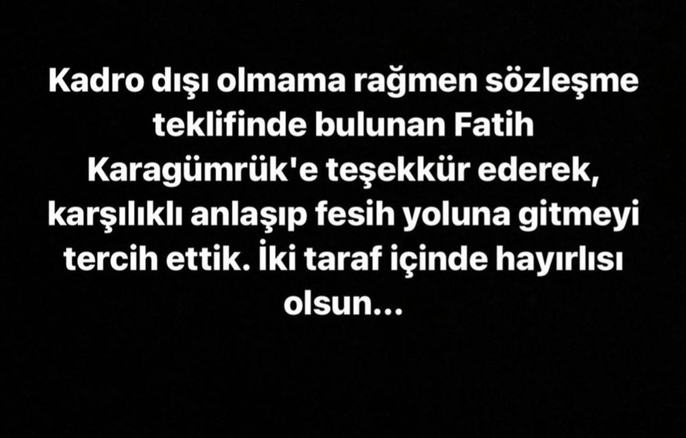 Emre Çolak, Karagümrük’le sözleşmesini feshetti