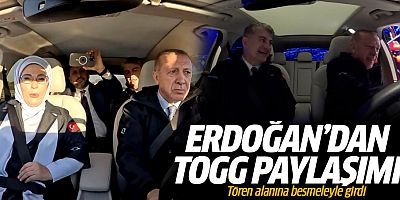 Erdoğan'dan Togg paylaşımı! Tören alanına besmeleyle girdi