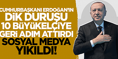 Erdoğan'ın dik duruşu 10 büyükelçiye geri adım attırdı sosyal medya yıkıldı!