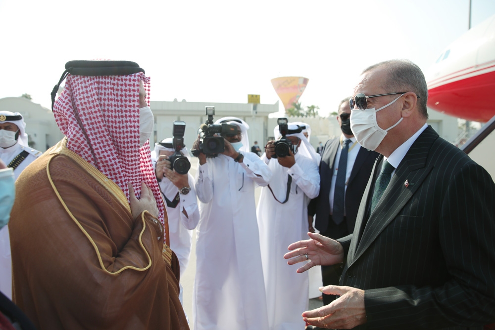 Erdoğan, Katar’a geldi