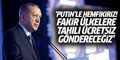 Erdoğan: Putin'le hemfikiriz! Fakir ülkelere tahılı ücretsiz göndereceğiz
