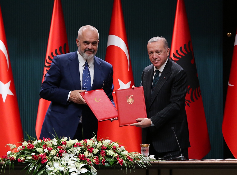 Erdoğan-Rama ortak basın toplantısı