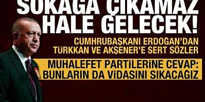 Erdoğan:O yumrukları millete değil gücünüz yetiyorsa bize sallayın