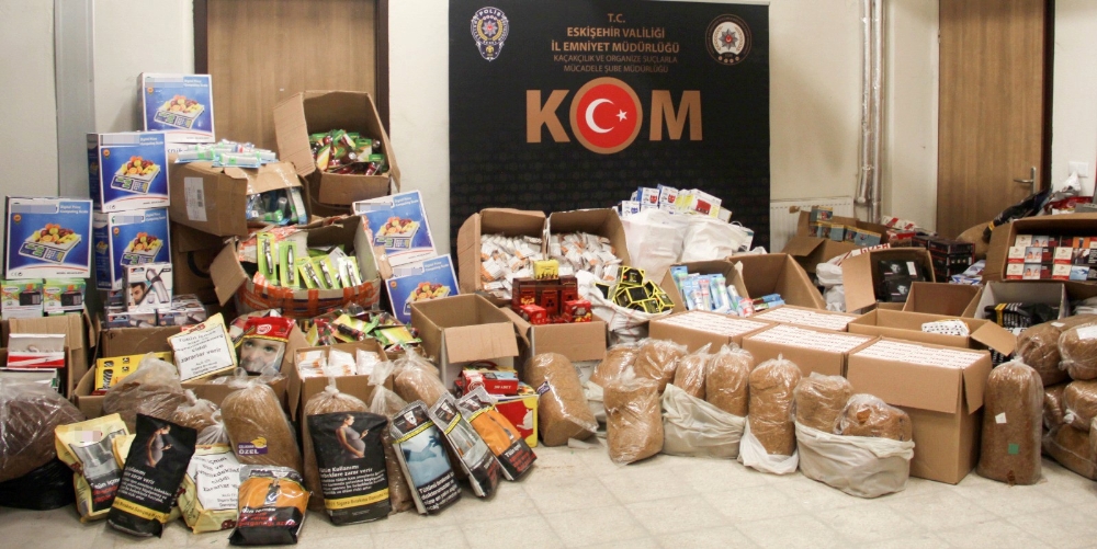 Eskişehir KOM’dan dev kaçakçılık operasyonu